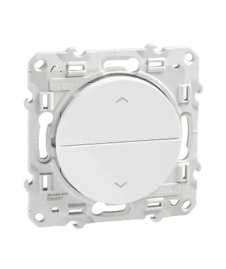 ODACE, POUSSOIR BLANC, 2 BOUTONS MONTEE/DESCENTE POUR VOLETS-ROULANTS