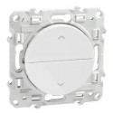 ODACE, POUSSOIR BLANC, 2 BOUTONS MONTEE/DESCENTE POUR VOLETS-ROULANTS