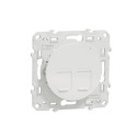 ODACE, PRISE DOUBLE RJ45 BLANC, GRADE 1 (TELEPHONE + INFORMATIQUE) CAT. 6 UTP