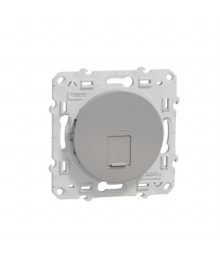 ODACE, PRISE RJ45 ALU, GRADE 1 (TELEPHONE + INFORMATIQUE) CAT. 6 UTP, A VIS