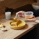 Assiette ventouse - THERMOBABY - Silicone - Jaune Miel - Compartimentée et antidérapante