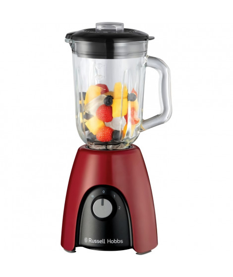 Blender - RUSSEL HOBBS - Desire Red - 650 W - 2 vitesses + Pulse - Rouge