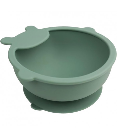 Bol ventouse - THERMOBABY - Silicone - Vert Cactus - Antidérapant et incassable