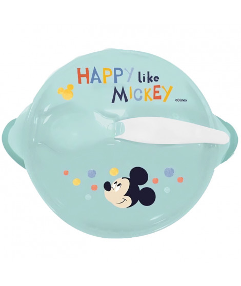 Bol hermétique avec ventouse et cuillere Mickey +10mois