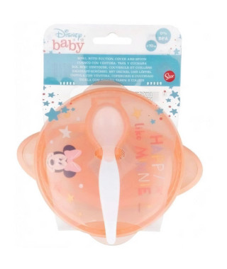 Disney Baby - Bol bébé avec ventouse, couvercle et cuilliere