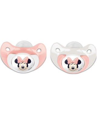 Lot de 2 sucettes anatomique Minnie Disney