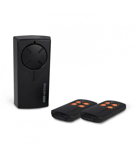 Kit récepteur radio universel SCS SENTINEL - 12/24V - Avec 2 télécommandes, boutons oranges  - RadioGate Kit