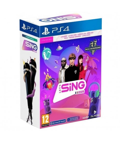 Let's Sing 2025 + 2 Micros - Jeu PS4