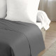 Drap plat - HOME LINGE PASSION - 180 x 290 cm - 1 personne - Anthracite