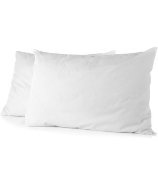 Lot de 2 taies d'oreiller - HOME LINGE PASSION - 50 x 70 cm - Blanc