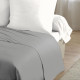 Drap plat - HOME LINGE PASSION - 180 x 290 cm - 1 personne - Gris clair