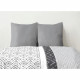 Lot de 2 taies d'oreiller - HOME LINGE PASSION - 50 x 70 cm - Gris clair