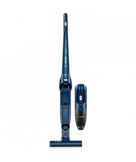 Aspirateur balai sans fil - BOSCH BBHF216 - 16 V max. - Batterie lithium - 36 min - Aspirateur de table intégré - Bleu