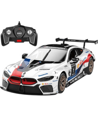 Voiture Télécommandée - TURBO CHALLENGE - BMW M8 GTE - Blanc - 1/18 - Assemblage facile