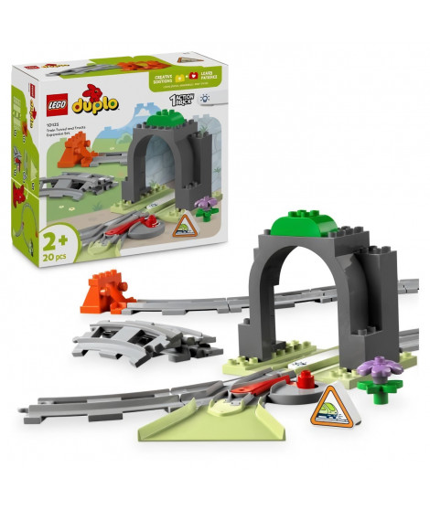 LEGO DUPLO Ma ville 10425 Set d'extension : Les rails et le tunnel du train - Jouet enfant