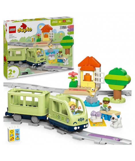 LEGO DUPLO Ma ville 10427 Le train d'aventures interactif - Jouets d'éveil des 2 ans