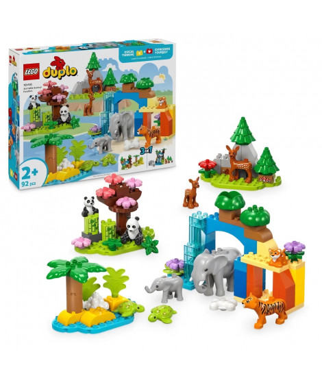 LEGO DUPLO Ma ville 10446 Familles d'animaux sauvages 3-en-1 - Jeux d'éveil avec animaux