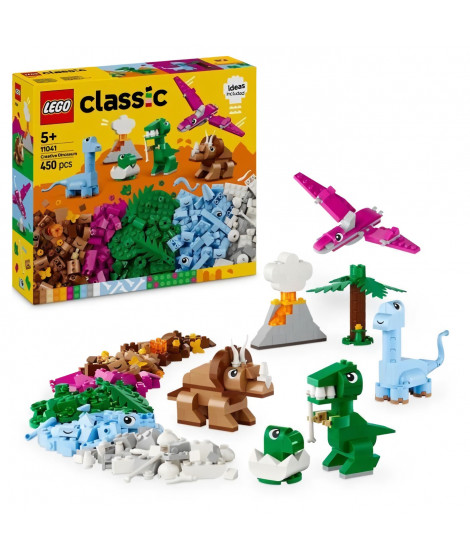 LEGO Classic 11041 Les dinosaures créatifs - Jouet de construction incluant un T-rex