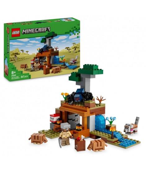 LEGO Minecraft 21269 L'expédition dans la mine du tatou - Jeu de construction pour garçon
