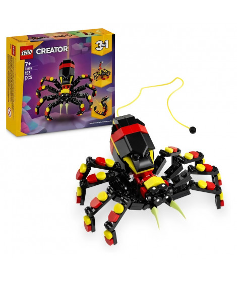 LEGO Creator 31159 3-en-1 Animaux sauvages : l'araignée surprenante - Jouet des 7 ans