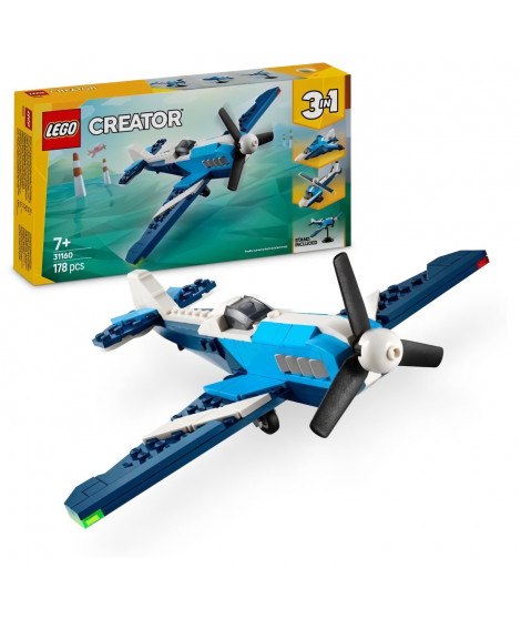 LEGO Creator 31160 3-en-1 Aéronef : l'avion de course - Jeu de construction des 7 ans