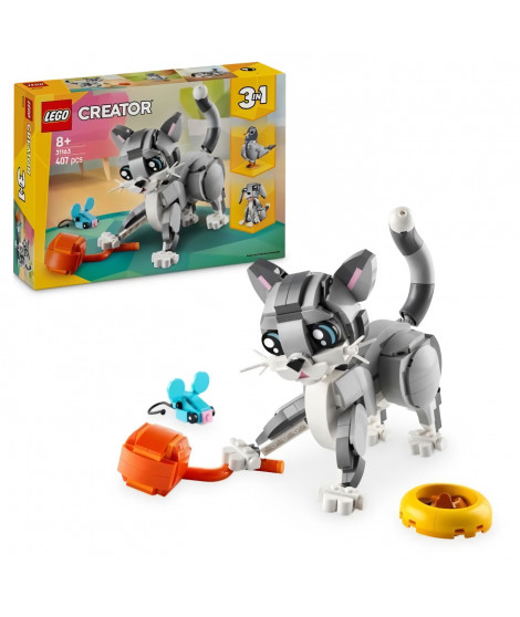 LEGO Creator 31163 3-en-1 Le chat joueur - Jeu de construction pour fille des 8 ans