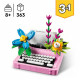 LEGO Creator 31169 3-en-1 La machine a écrire avec des fleurs - Jeu pour fille des 8 ans