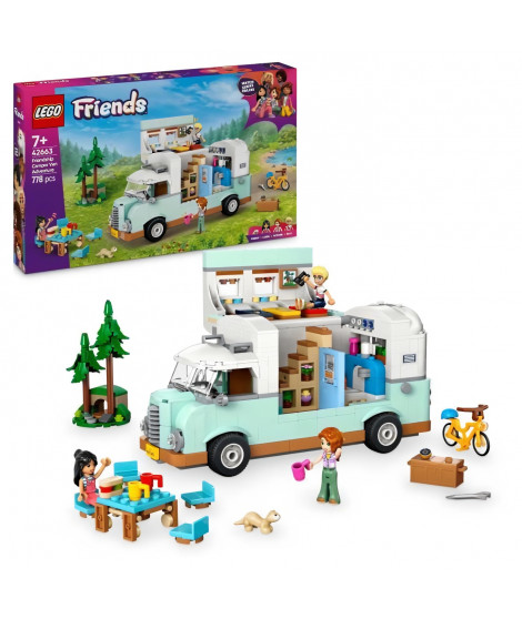 LEGO Friends 42663 Camping-car de l'amitié - Jouet de construction pour filles des 7 ans