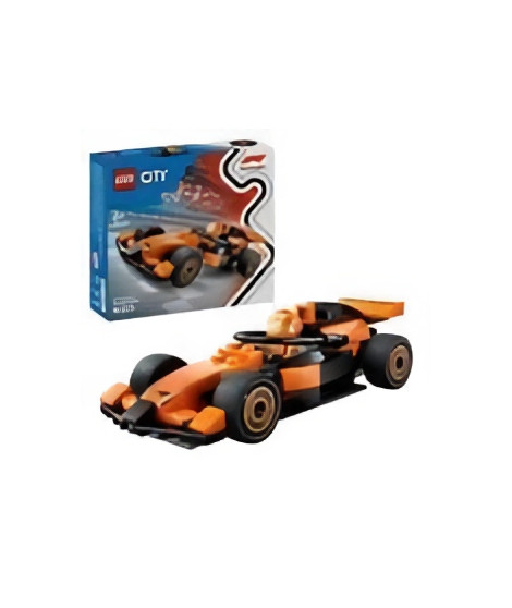 LEGO City 60442 Voiture de course McLaren avec pilote de F1 - Jouet pour garçon des 6 ans