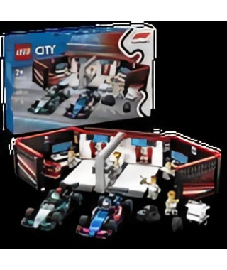 LEGO City 60444 Garage de F1 et voitures Mercedes-AMG et Alpine Jeu pour garçon des 7 ans