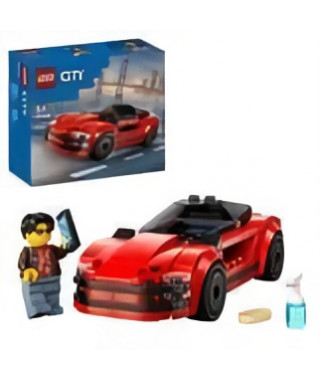LEGO City 60448 La voiture de sport rouge - Jouet de construction pour garçon des 5 ans