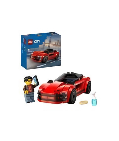 LEGO City 60448 La voiture de sport rouge - Jouet de construction pour garçon des 5 ans