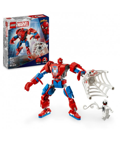 LEGO Marvel 76308 Le robot de Spider-Man contre Anti-Venom - Jeu de super héros des 6 ans