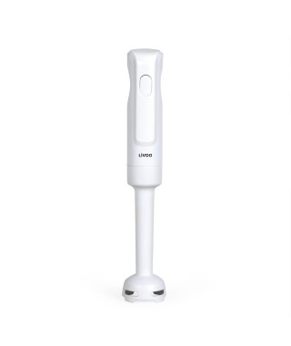 Mixeur plongeant - LIVOO - 300 W - 2 lames en acier inoxydable - 1 vitesse - 19 000 tours / min - Blanc