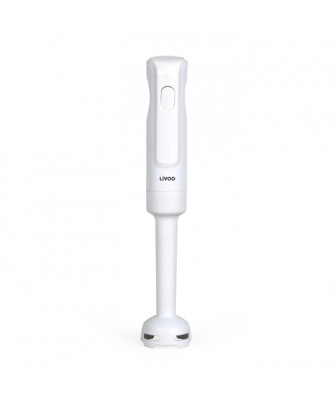 Mixeur plongeant - LIVOO - 300 W - 2 lames en acier inoxydable - 1 vitesse - 19 000 tours / min - Blanc