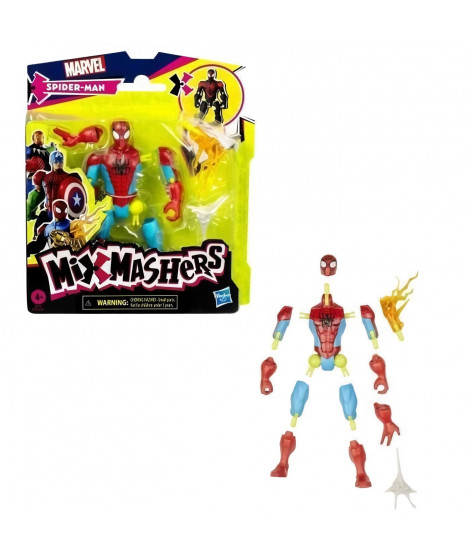 MixMashers Marvel Spider-Man, figurine Spider-Man a mélanger et combiner avec accessoires