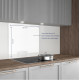 Fond de hotte - Verre emaille - Blanc trempe extra clair - 70 x 60 cm - AURYS