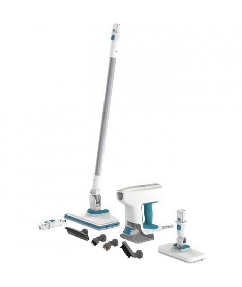 Balai vapeur multifonction - BLACK & DECKER - BHSM15FX08-QS - 1500 W  - 8 accessoires - Blanc / Gris / Bleu