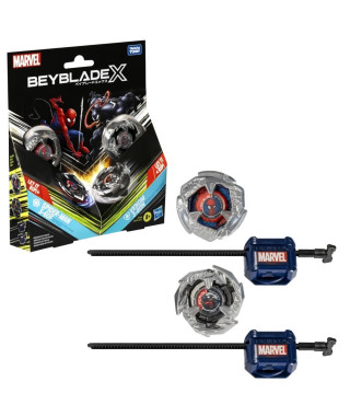 Beyblade X Marvel Collab Spider-Man 3-60F vs. Venom 3-80N, multipack