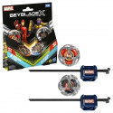 Beyblade X Marvel Collab, Iron Man 4-80B vs. Thanos 4-60B, multipack, a partir de 8 ans