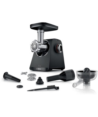 Hachoir a viande Série 4 - BOSCH - MFWS430B - 3 grilles de hachoir - Marche arriere - Noir