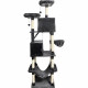 TAYLOR Arbre a chat - 60 x 50 x 206 cm - Gris foncé -  2 plateformes, 1 perchoir, 2 cabanes, 1 hamac