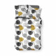 Parure de lit Sunshine - 2 personnes - 220 x 240 cm - 100% coton - Blanc Motif Tropical - TODAY