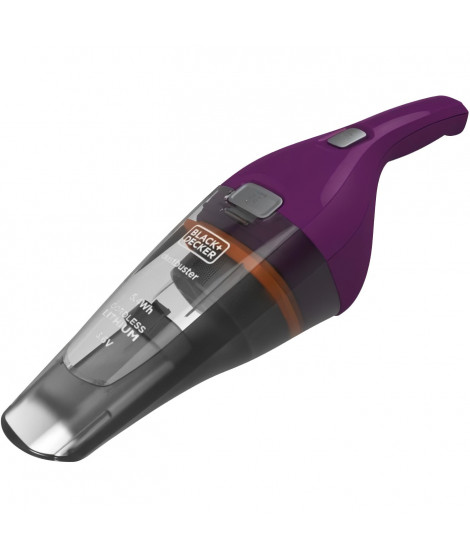Aspirateur a main sans fil - BLACK & DECKER - NVC115W-QW - 8 AW - 3,6 V 1,5 Ah - Bordeaux