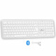 Clavier sans fil Bluetooth - BLUESTORK -  MAC - Full size - Compatible Mac - Blanc