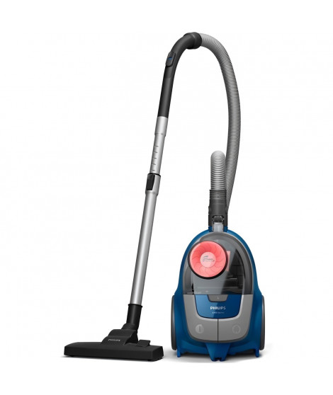 PHILIPS XB2123/09 - Aspirateur Traineau sans sac - 850 W - Compact - 1,3 L - Bleu foncé / Peche