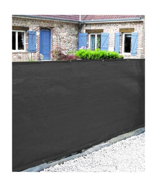 Brise-vue - NATURE -  1 x 3 m - Occultant 5/5 - HDPE 350 g/m² - Anthracite
