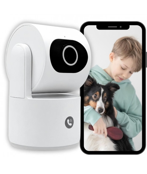 Caméra de surveillance - KONYKS - CAMINI CARE 2 - Intérieur - Wifi avec sirene et bouton d'appel vidéo