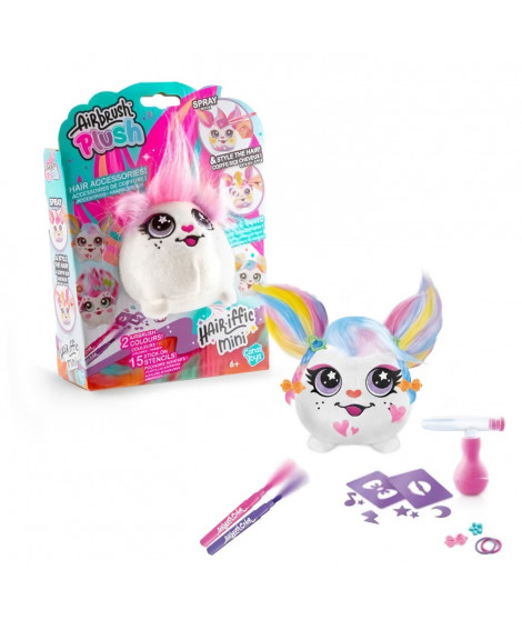 Canal Toys - Airbrush Plush - Mini peluche Hair'iffic a coiffer et décorer avec feutres - AIR 038 - Modele peluche aléatoire