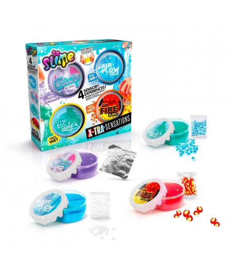 Canal Toys - SO SLIME DIY - Xtra Sensation Multipack- Avec 4 slimes a sensations et décorations - SSC 308